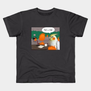 This is Fine Cockatiel Kids T-Shirt